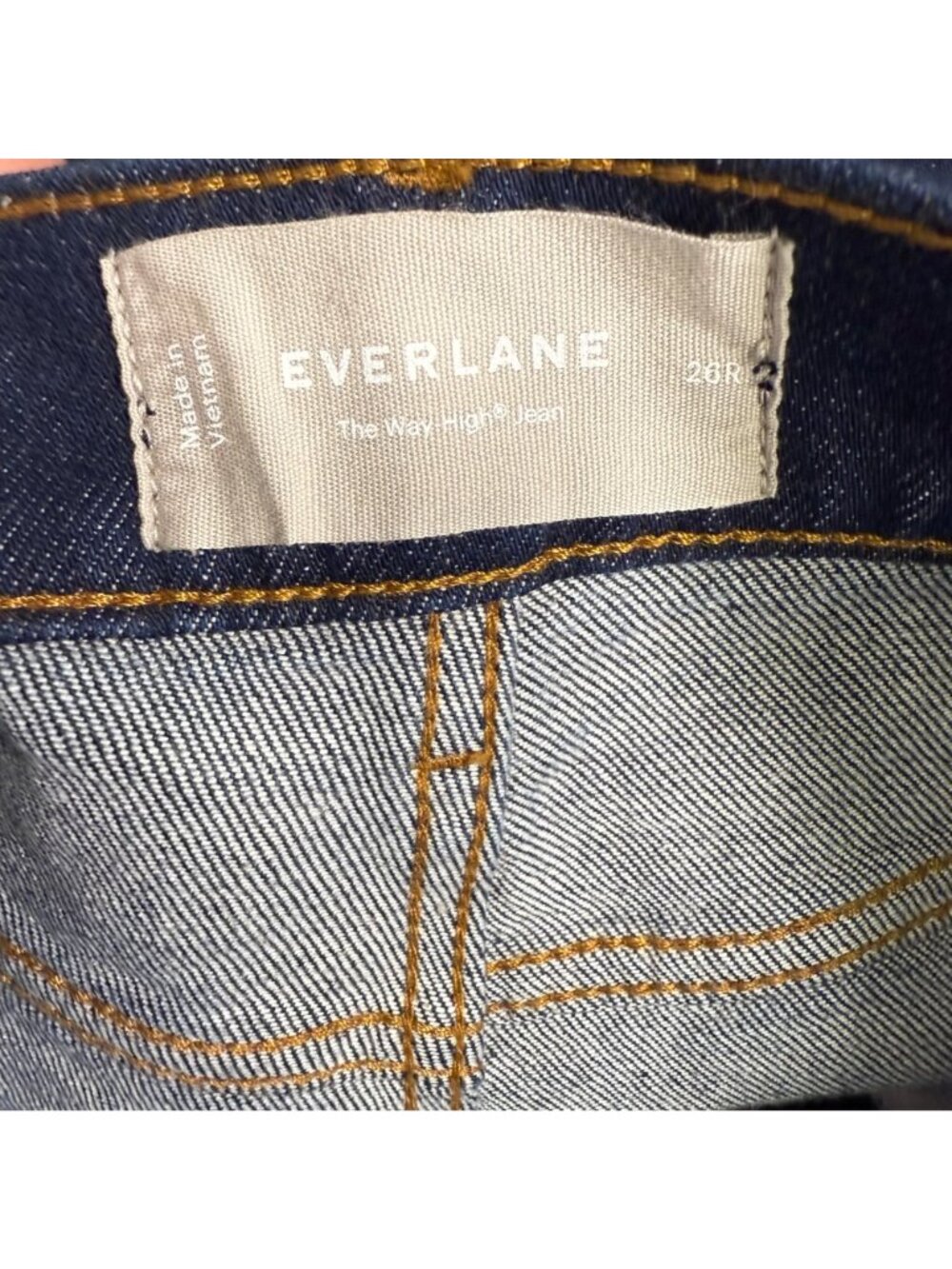 Everlane Womens High-Waisted Ankle Jeans Pure Blue Size 26 Organic Cotton Blend - Picture 2 of 15